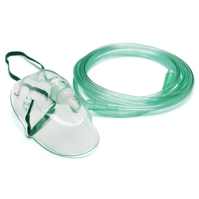 Graham Field John Bunn Simple Oxygen Mask, Adult w/7' Tubing, 50 Each Per Case