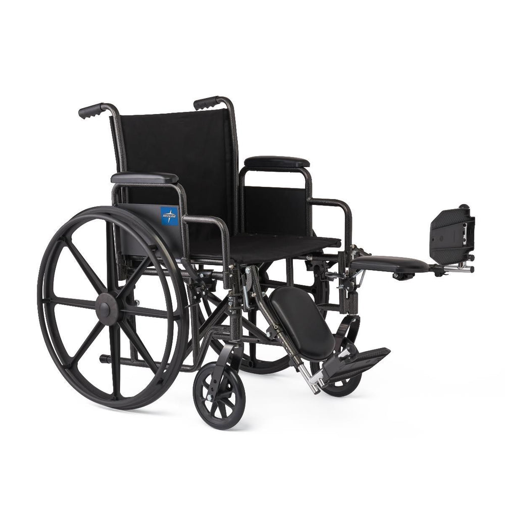 Guardian K1 Nylon Wheelchair with Elevating Leg Rests, 16"