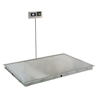 Detecto Solace In-Floor Stainless Steel Dialysis Scale with Printer - 72" x 48" SS Deck