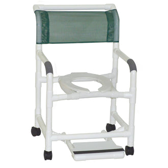 Graham Field Lumex 22" PVC Shower Commode Chair with Sliding Footrest, 1 Each