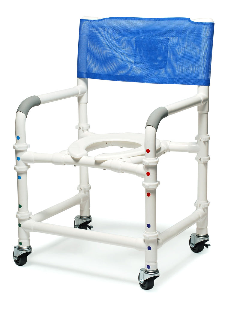 Graham Field Lumex 22" PVC Knock-Down Shower Commode Chair, 1 Each