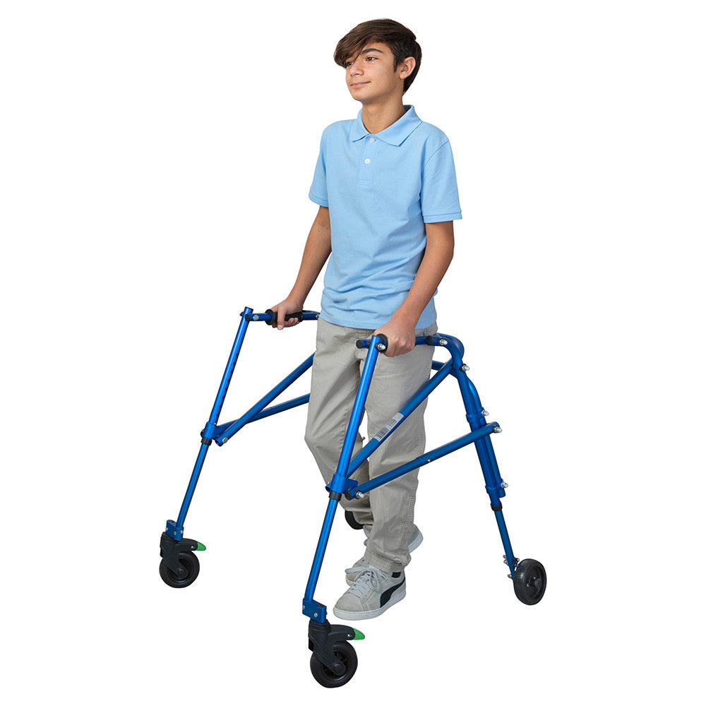 Circle Specialty Kilp 4 Wheeled Walker - Blue, Large