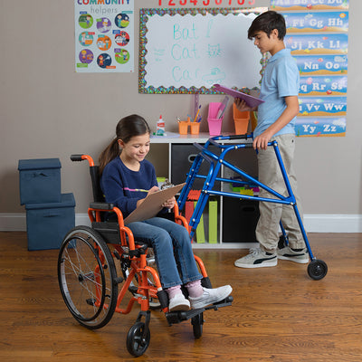 Circle Specialty Kilp 4 Wheeled Walker - Blue, Large