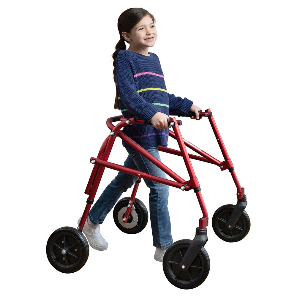 Circle Specialty Kilp 4 Wheeled with 8" Outdoor Wheels and Flip Up Seat - Red, Extra-Small