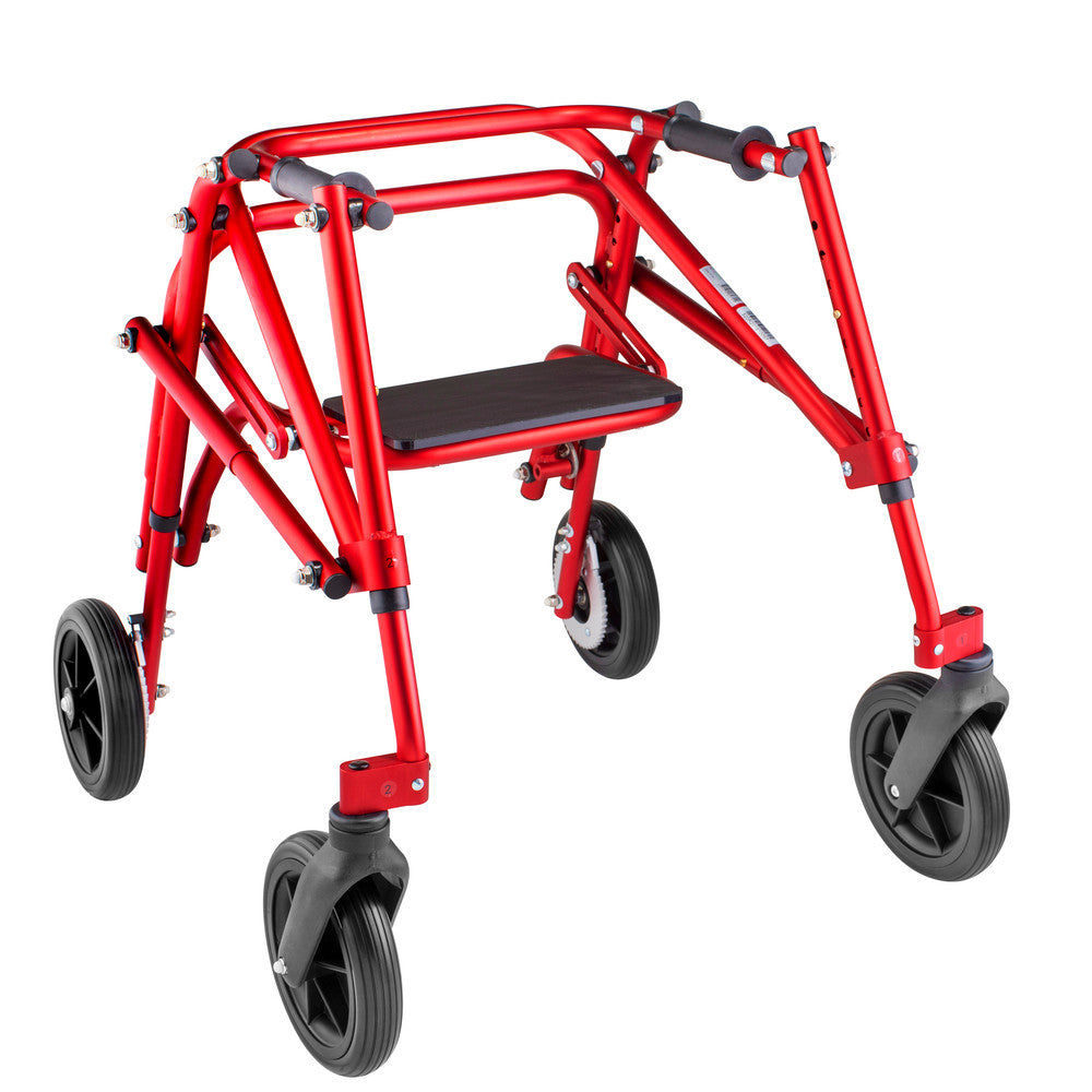 Circle Specialty Kilp 4 Wheeled with 8" Outdoor Wheels and Flip Up Seat - Red, Small