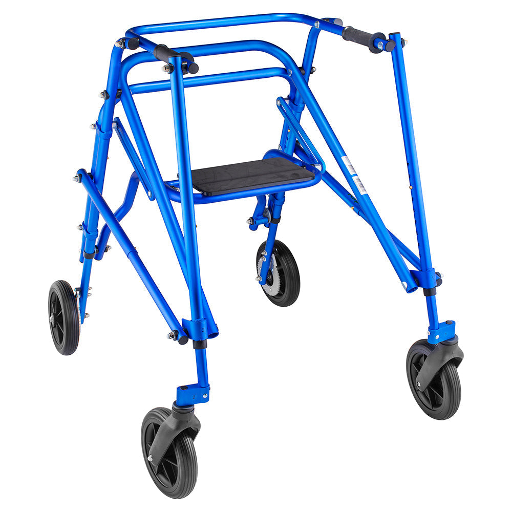 Circle Specialty Kilp 4 Wheeled with 8" Outdoor Wheels and Flip Up Seat - Blue, Medium