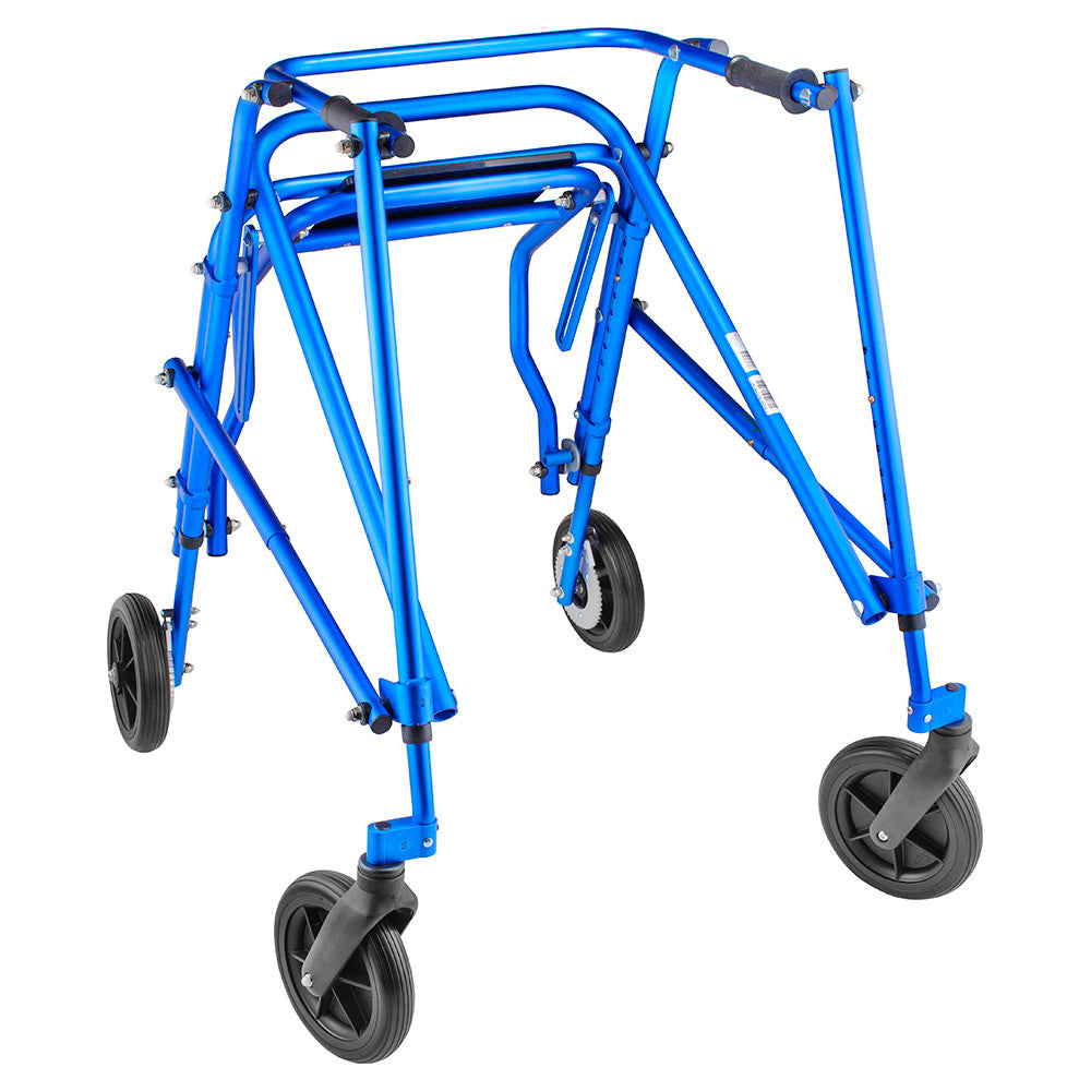 Circle Specialty Kilp 4 Wheeled with 8" Outdoor Wheels and Flip Up Seat - Blue, Medium