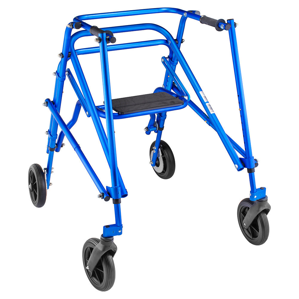 Circle Specialty Kilp 4 Wheeled with 8" Outdoor Wheels and Flip Up Seat - Blue, Large