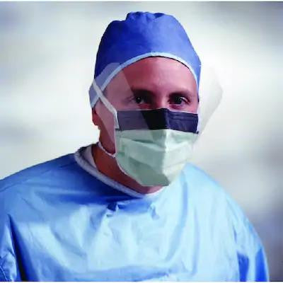 Procedure Mask with Anti-fog Eye Shield - Blue