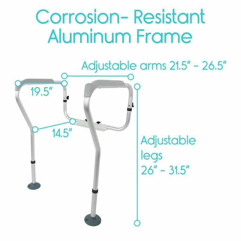 Vive Health | Stand Alone Toilet Rail Safety Frame LVA1023