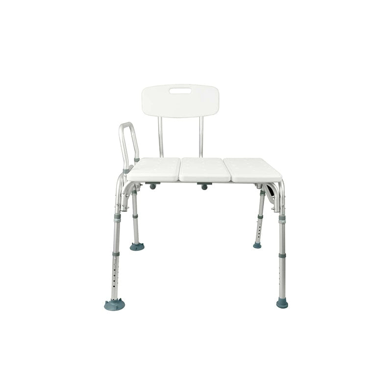 Vive Health Bath Transfer Bench with Back - White