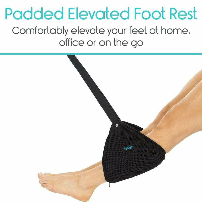 Heel & Feet Hammock Foot Rest ,Best Under Desk Foot Hammock & Airplane  Footrest, Comfortable Memory Foam Desk Foot Rest, for Home, Office & Travel  Accessory 