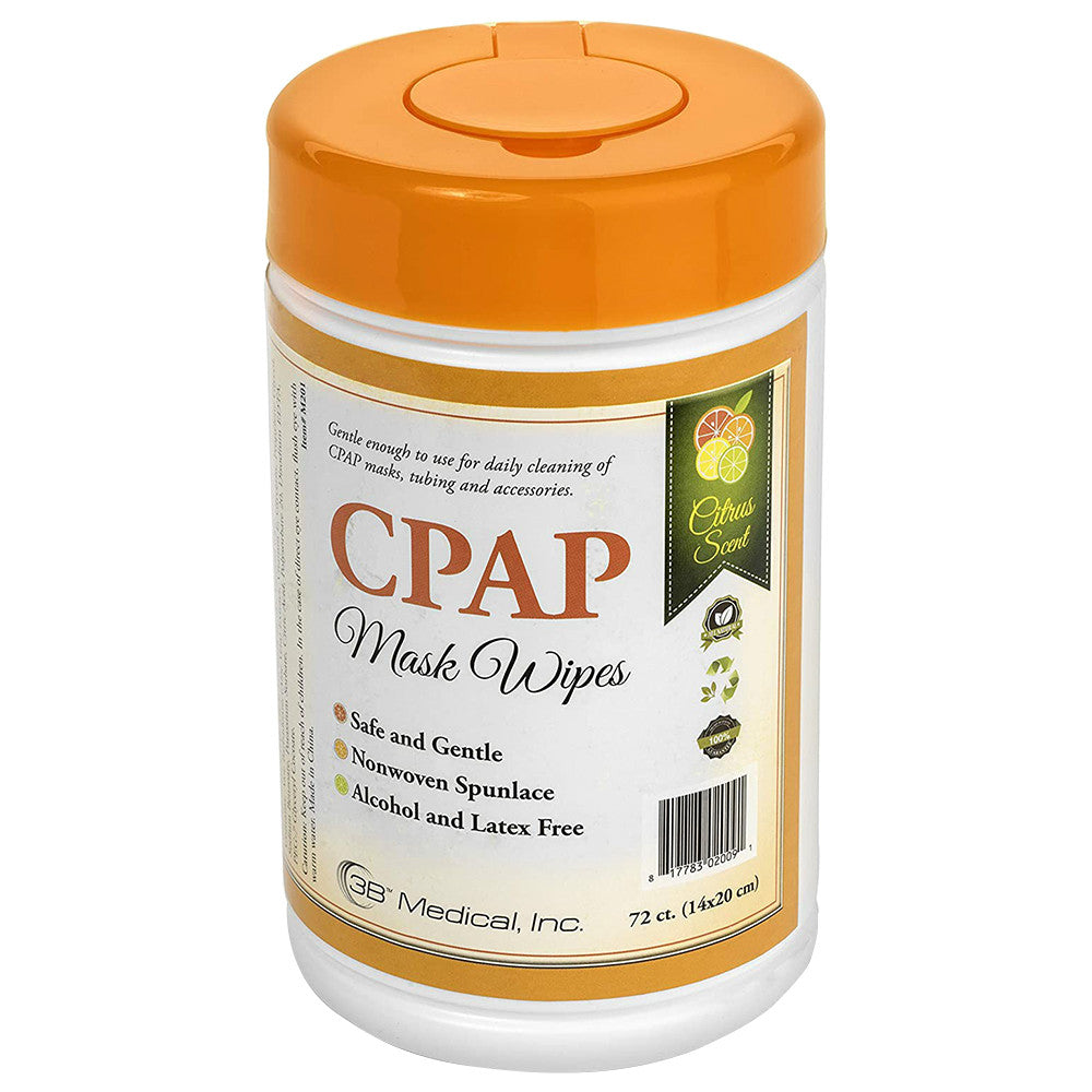 3B Medical Citrus Scent CPAP Mask Wipes - 72 Count - No Insurance Medical Supplies