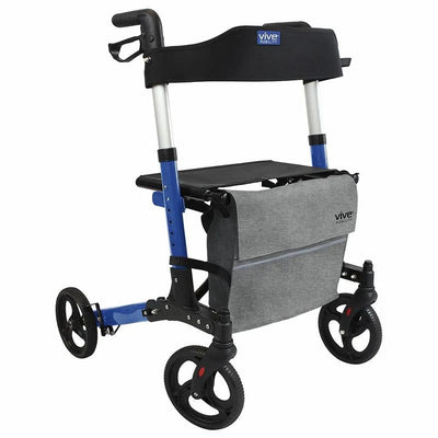 Vive Health Series T Foldable Rollator - Blue