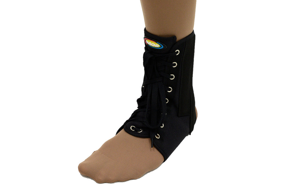 MAXAR Canvas Ankle Brace (with laces) - Black - No Insurance Medical Supplies