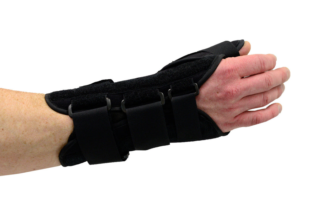 MAXAR Wrist Splint with Abducted Thumb - Right Hand - Black - No Insurance Medical Supplies