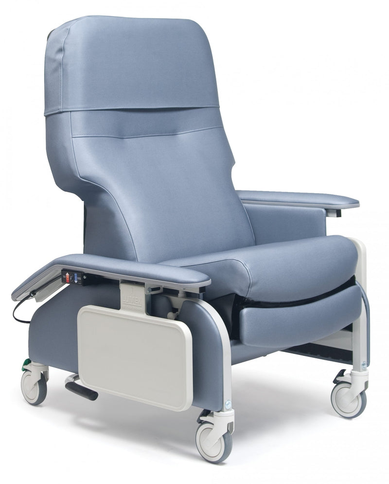 Graham Field Lumex Deluxe Clinical Care Recliner with Drop Arms with Fully Upholstered Arms - Heat & Massage