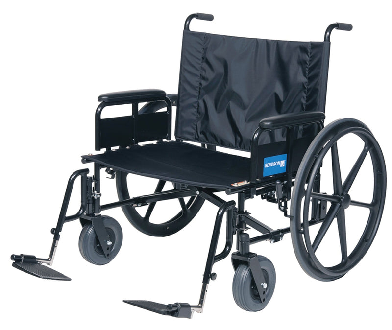 Graham Field Fixed Back Full Arms Swing Away Foot Rests Wheelchair - 17.5"