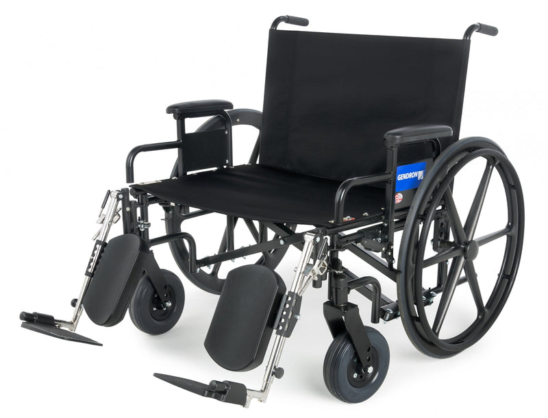 Graham Field Regency XL Fixed Back Full Length Arms Gendron Bariatric Reclining Wheelchair