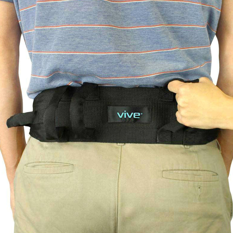 Vive Health Transfer Belt with Handles - Black