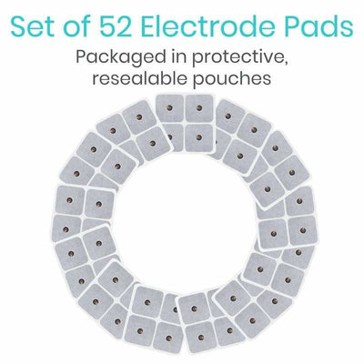Vive Health Snap Electrodes (2" x 2") - 13 Sets of 4
