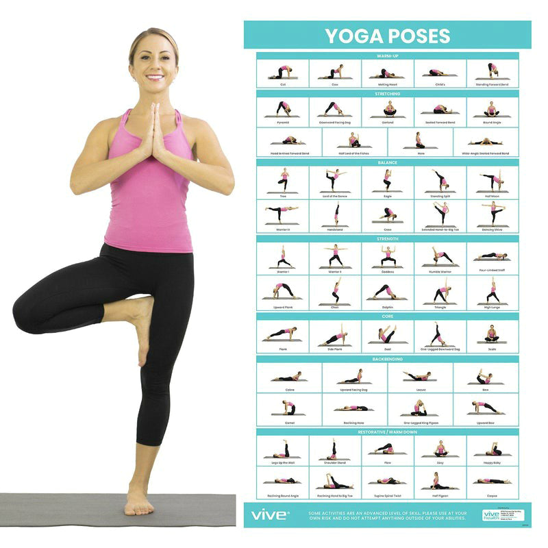 Vive Health Yoga Poses Poster
