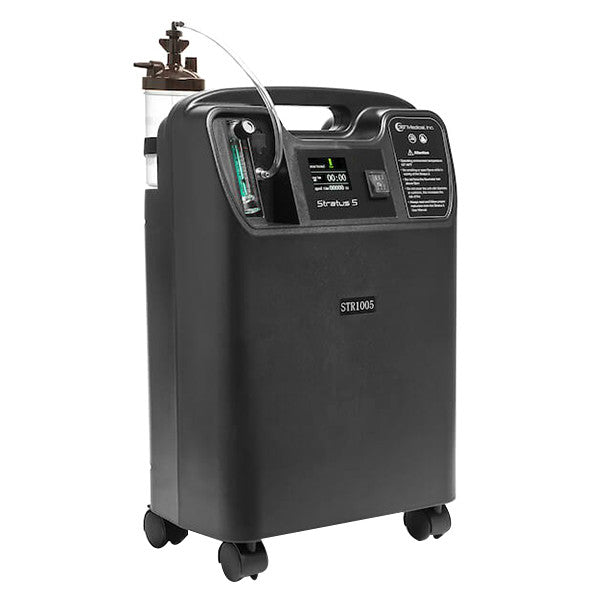 3B Medical Stratus 5 LPM Stationary Oxygen Concentrator, Black - No Insurance Medical Supplies
