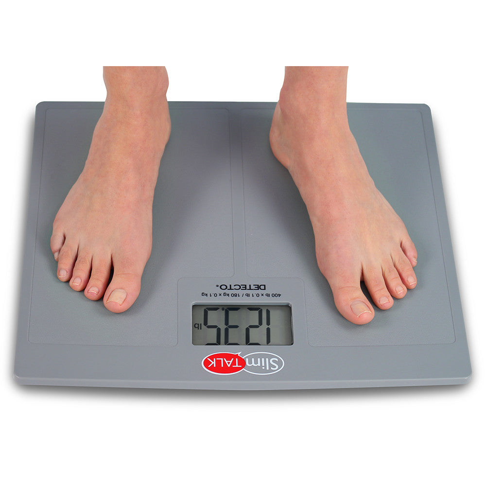 Detecto Talking Home Health Scale for Textured Platform Surface, 400 lb x 0.1 lb