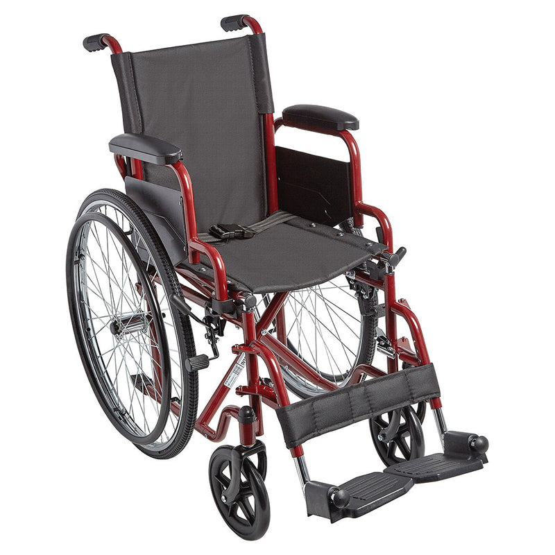 Circle Specialty Ziggo Lightweight Wheelchair for Kids - Red, 14 inch