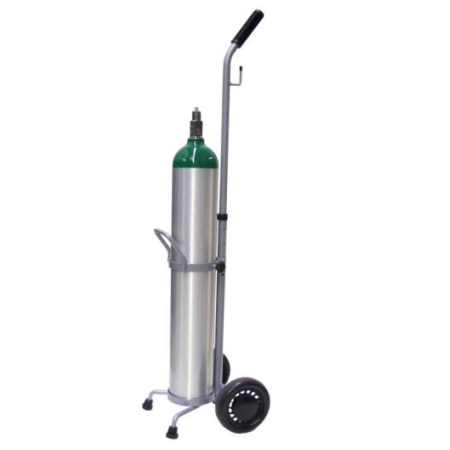 Responsive Respiratory Single D & E Oxygen Cylinder Cart - No Insurance Medical Supplies