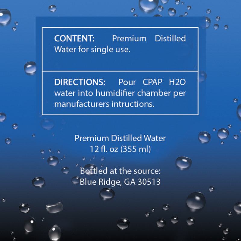 CPAP H2O Premium Distilled Water - 24 Bottle Pack