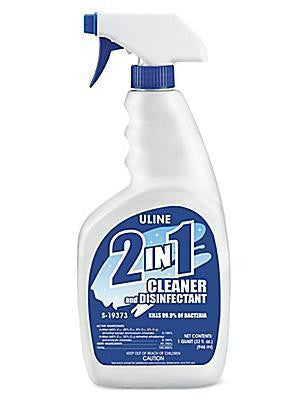 ULine 2-in-1 Cleaner & Disinfectant - 32 oz Spray Bottle - No Insurance Medical Supplies