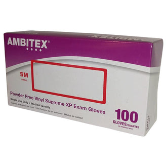Ambitex Cream Vinyl Exam Glove - Small (100 Count) - No Insurance Medical Supplies