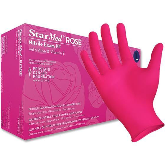 StarMed Nitrile PF Exam Glove w/Aloe & Vitamin E - Large (200 Count)