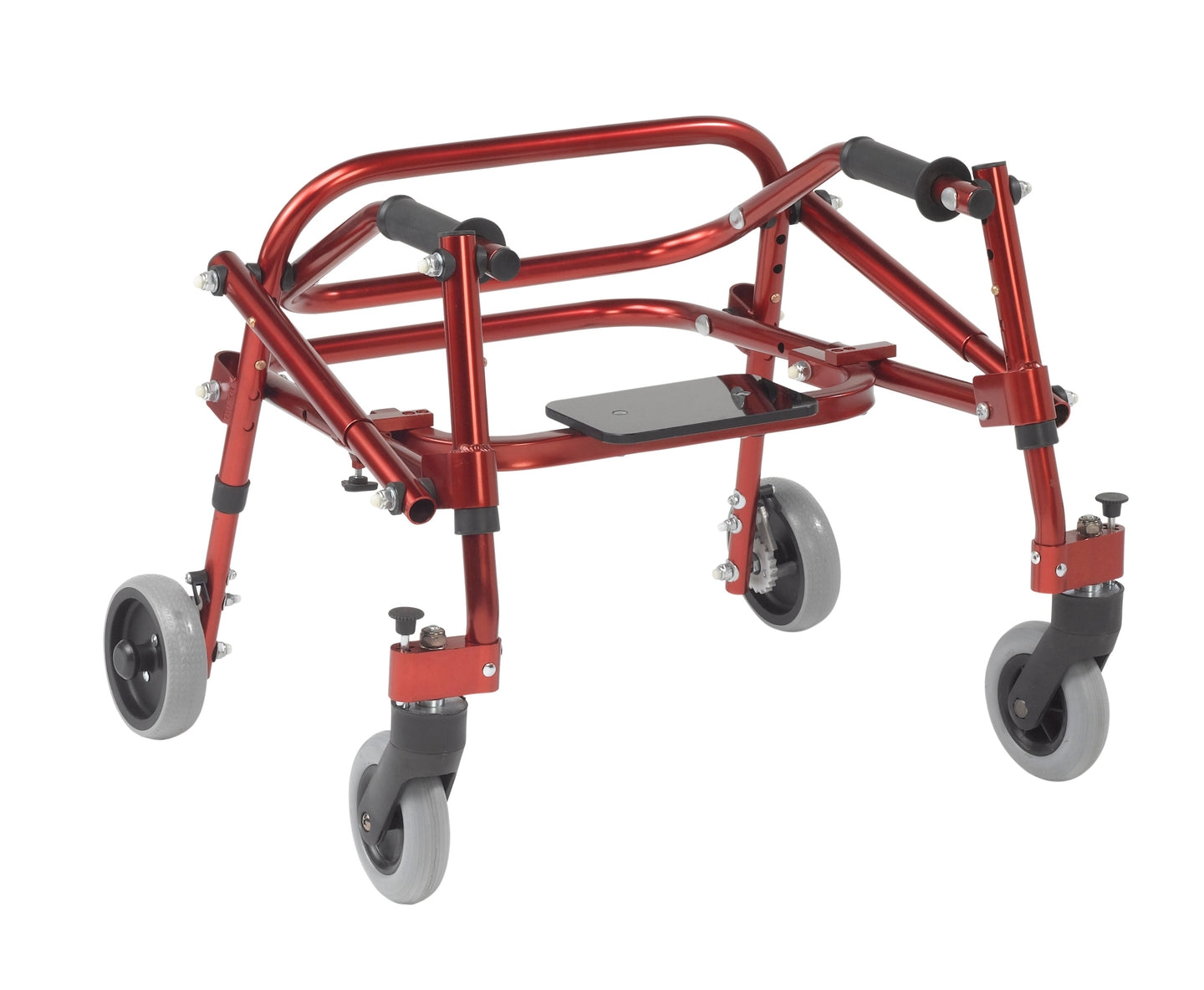 Nimbo 2G Lightweight Posterior Walker with Seat, Extra Small, Castle Red