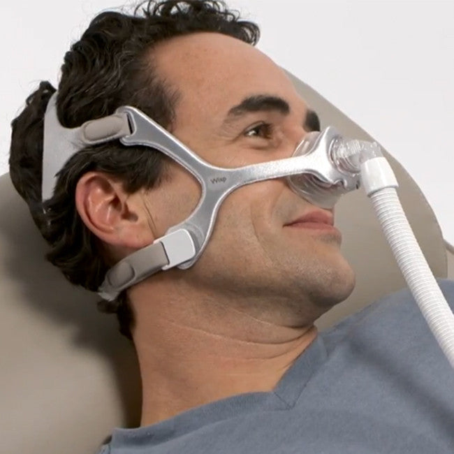 Respironics Wisp Minimal Contact Nasal Mask with Headgear (Fabric Frame)