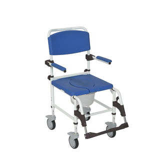 Aluminum Shower Commode Transport Chair - No Insurance Medical Supplies