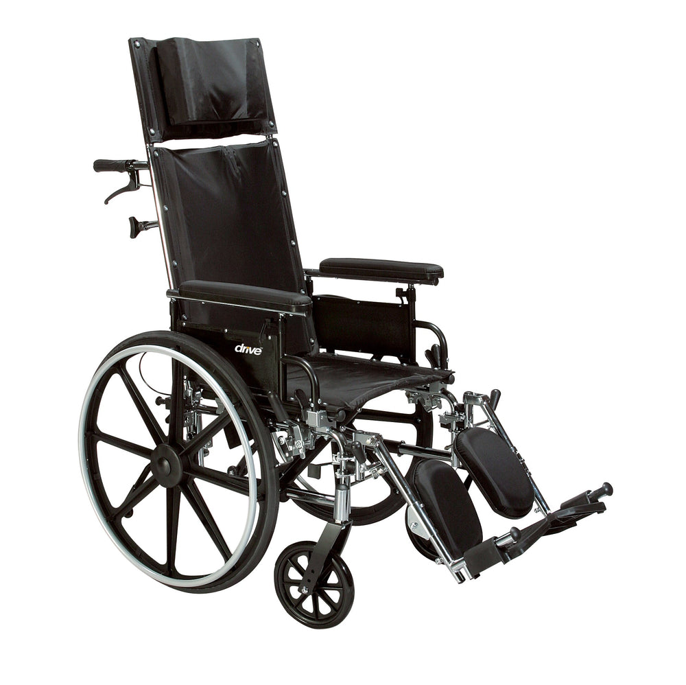 Viper Plus GT Full Reclining Wheelchair, Detachable Full Arms, 20" Seat