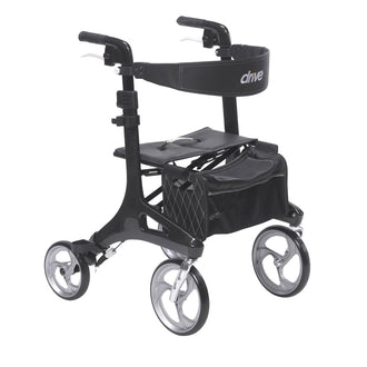 Nitro Elite CF Carbon Fiber Walker Rollator, Black - No Insurance Medical Supplies