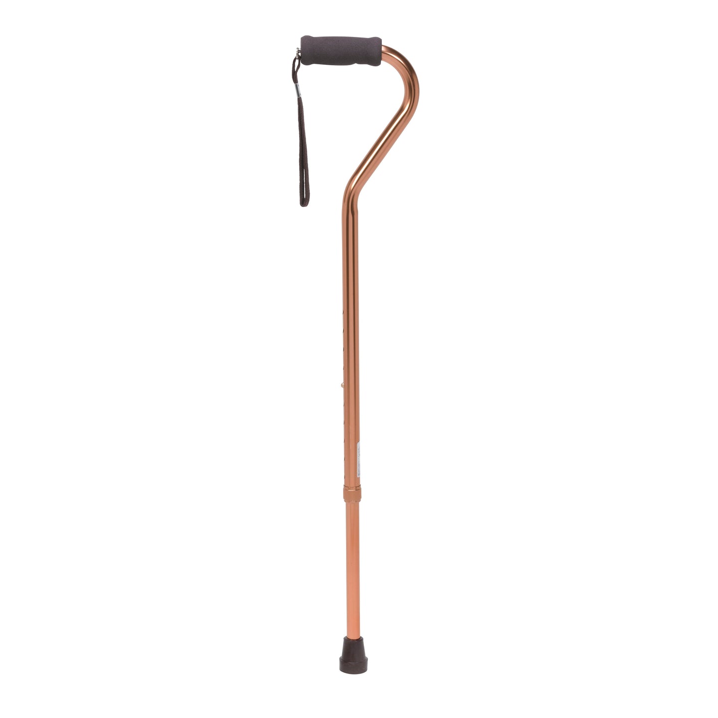 Foam Grip Offset Handle Walking Cane, Bronze - No Insurance Medical Supplies