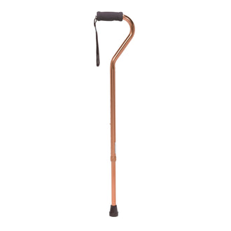 Foam Grip Offset Handle Walking Cane, Bronze - No Insurance Medical Supplies