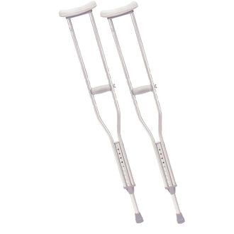 Walking Crutches with Underarm Pad and Handgrip, Adult, 1 Pair - No Insurance Medical Supplies