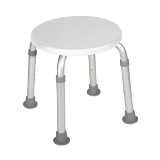 Adjustable Height Bath Stool, White - No Insurance Medical Supplies