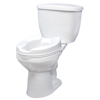 Raised Toilet Seat with Lock, 4" - No Insurance Medical Supplies