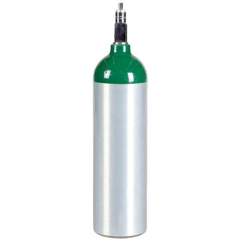 Jumbo 'D' Aluminum Medical Oxygen Cylinder - 22.9 cu ft - CGA870 Post Valve