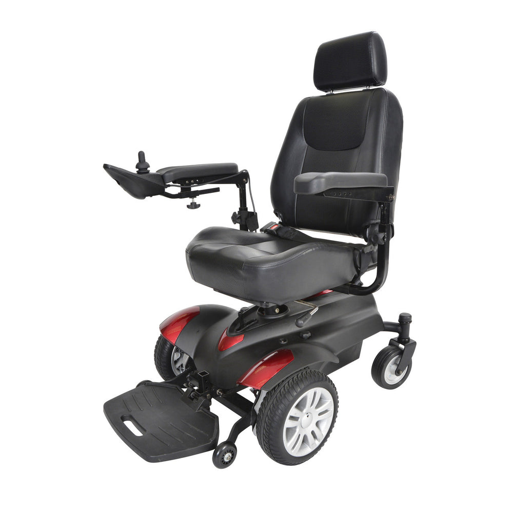 Titan Transportable Front Wheel Power Wheelchair, Full Back Captain's Seat, 18" x 16"