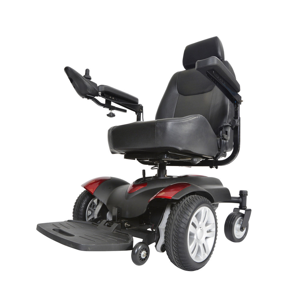 Titan Transportable Front Wheel Power Wheelchair, Full Back Captain's Seat, 18" x 16"