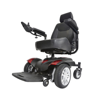 Titan Transportable Front Wheel Power Wheelchair, Full Back Captain's Seat, 22" x 20" - No Insurance Medical Supplies