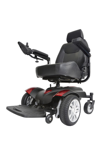 Titan Transportable Front Wheel Power Wheelchair, Vented Captain's Seat, 18" - No Insurance Medical Supplies