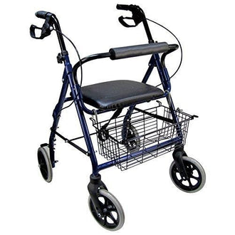 Help Medical Aluminum Easy Walk Royal Rollator - Blue - No Insurance Medical Supplies